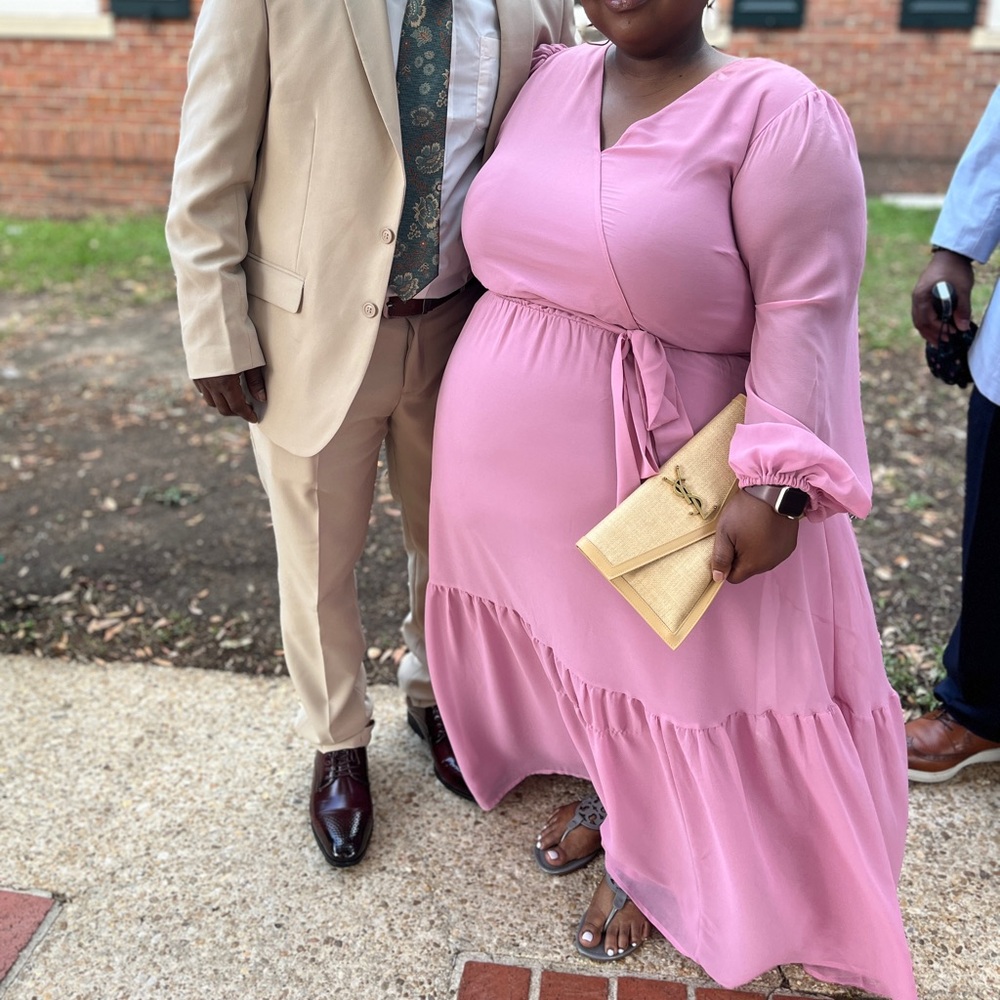 Elegant Pink Maxi Dress